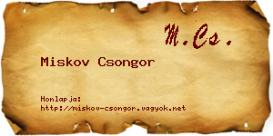 Miskov Csongor névjegykártya